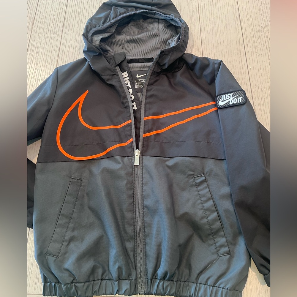 Nike Boy’s Grey and Orange Windbreaker